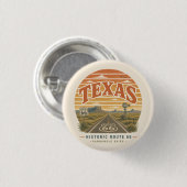 Texas Route 66 Panhandle Desert Highway Kunst Button (Vorne & Hinten)