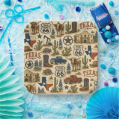 Texas Route 66 Party Ranch Pappteller (Party)