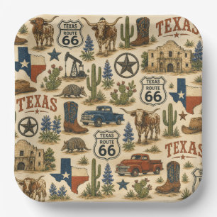Texas Route 66 Party Ranch Pappteller