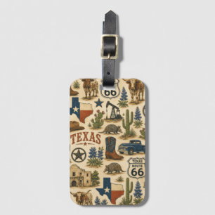 Texas Route 66 Reisegepäckanhänger Gepäckanhänger