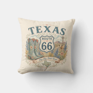 Texas Route 66 Retro-Cowgirl-Zimmerdekoration Gesc Kissen