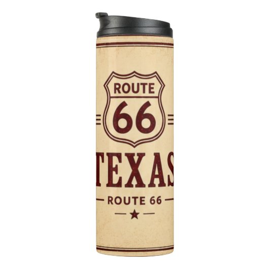 Texas Route 66 Road Warrior Coffee Reise Thermosbecher (Nach rechts gedreht)