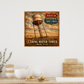 Texas Route 66 Schiefer Turm Poster (Küche)