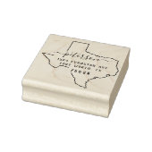 Texas Rücksendeadresse Briefmarke aus Holz Gummistempel (Stempel)
