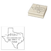 Texas Rücksendeadresse Briefmarke aus Holz Gummistempel (Stempel)