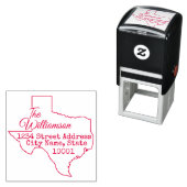 Texas-Rücksendeadresse Briefmarke Selbstfarbig Permastempel (Beispiel)