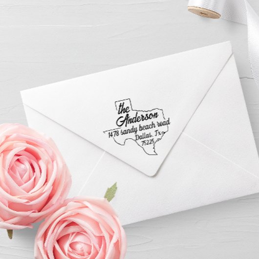 Texas-Rücksendeadresse Briefmarke Selbstfarbig Permastempel