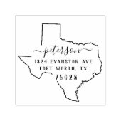 Texas-Rücksendeadresse Briefmarke Selbstfarbig Permastempel (Design)