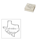 Texas Rücksendeadresse Business Gummistempel (Stempel)