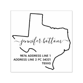 Texas Rücksendeadresse Business Logo Permastempel