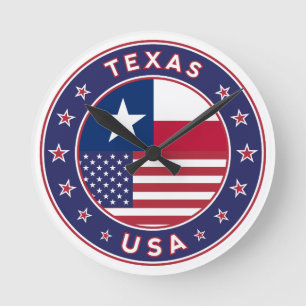 Texas Runde Wanduhr
