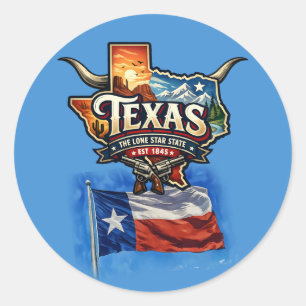 TEXAS RUNDER AUFKLEBER