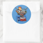 TEXAS RUNDER AUFKLEBER (Tasche)