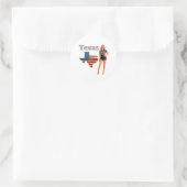 Texas Runder Aufkleber (Tasche)