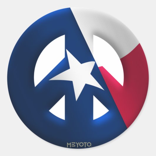 Texas Runder Aufkleber (Vorderseite)
