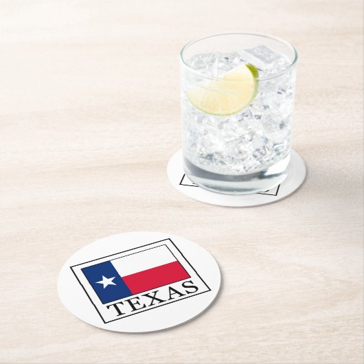 Texas Runder Pappuntersetzer (Vor Ort)