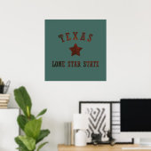 texas rustikales WildWestern-Muster Poster (Heimbüro)