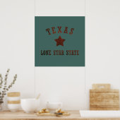 texas rustikales WildWestern-Muster Poster (Küche)
