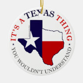 Texas-Sache Keramik Ornament (Vorne)