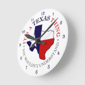 Texas-Sache Runde Wanduhr (Winkel)