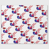 Texas Santa - Frohe Weihnachten Y'all! Geschenkpapier (Flach)
