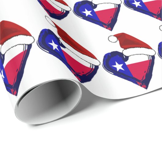 Texas Santa - Kein Text Geschenkpapier (Rolleneckpunkt)