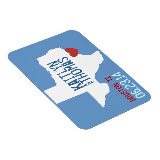 Texas Save the Date - Anpassbare Stadt Magnet (Rechte Seite)