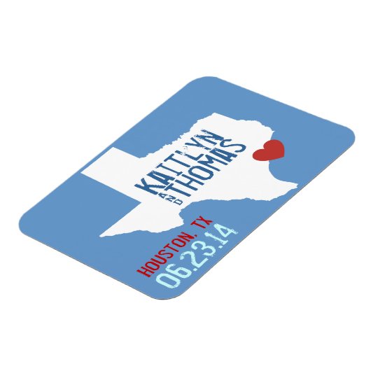 Texas Save the Date - Anpassbare Stadt Magnet (Linke Seite)