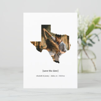 Texas Save the Date Fotokarte