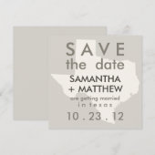 Texas Save the Date Karten (Vorne/Hinten)