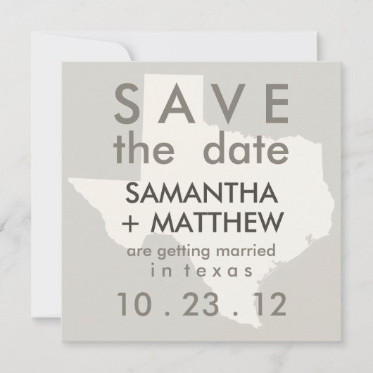 Texas Save the Date Karten (Vorderseite)