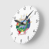 Texas-Schild Runde Wanduhr (Winkel)
