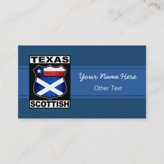 Texas Scottish American Custom Business Cards Visitenkarte (Vorderseite)