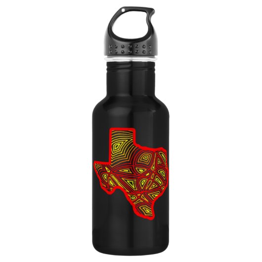 Texas Scribbleprint Edelstahlflasche (Vorderseite)