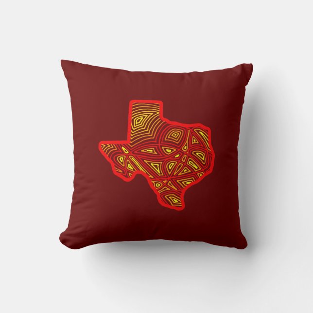 Texas Scribbleprint Kissen (Vorderseite)
