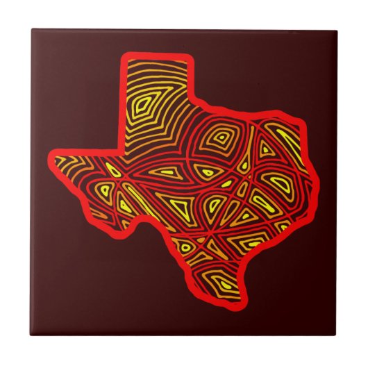 Texas Scribbleprints Art Fliese (Vorderseite)
