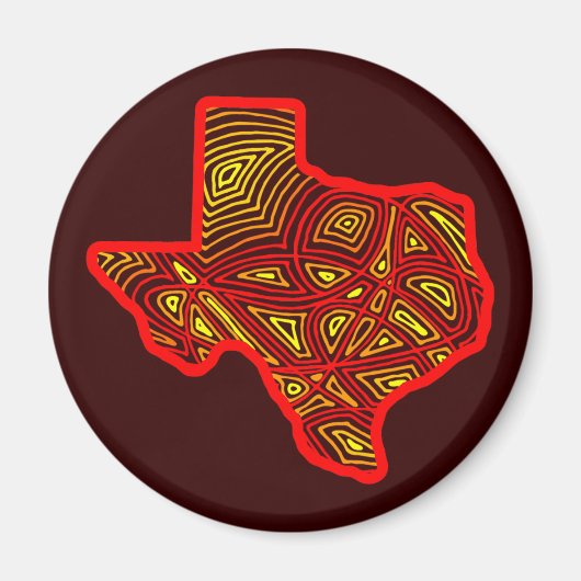 Texas Scribbleprints Magnet (Vorne)