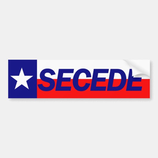 Texas SECEDE Autoaufkleber (Vorne)