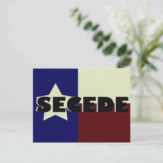 Texas SECEDE Postkarte (Stehend Vorderseite)
