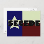 Texas SECEDE Postkarte (Vorne/Hinten)