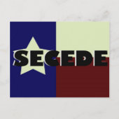 Texas SECEDE Postkarte (Vorderseite)
