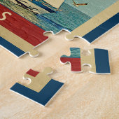 Texas-Segelboot-Vintage Reise Puzzle (Seite)