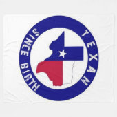 TEXAS SEIT GEBURT FLEECEDECKE (Vorderseite (Horizontal))