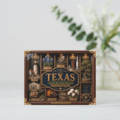 Texas Shadow Box 3D Figurine Staat Postkarte (Stehend Vorderseite)