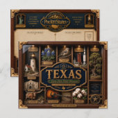 Texas Shadow Box 3D Figurine Staat Postkarte (Vorne/Hinten)