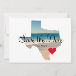 Texas Shape Foto Herz auf Ziel Save The Date