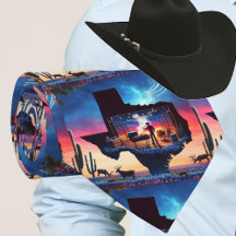 Texas Shape GRILLEN Pit Cowboy Deer Sunset