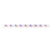 Texas Shaped American Flag Patriotic Texan Satinband (Vorderseite)