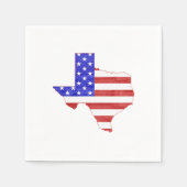 Texas Shaped American Flag Patriotic Texan TX Serviette (Vorderseite)