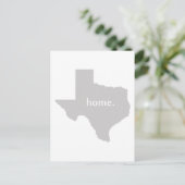Texas Shaped Gray Zuhause Texian Gray Texan Lone S Postkarte (Stehend Vorderseite)